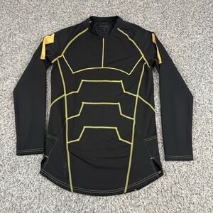 SuperX Apparel Zeus Shirt Mens Small Black Compression Performance Workout Gym